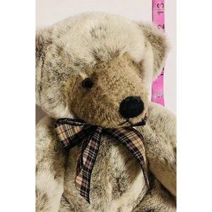 Russ Berrie Plush #100349 WESTLEY Bear Woven Texture Face Feet 12” tags Frosted